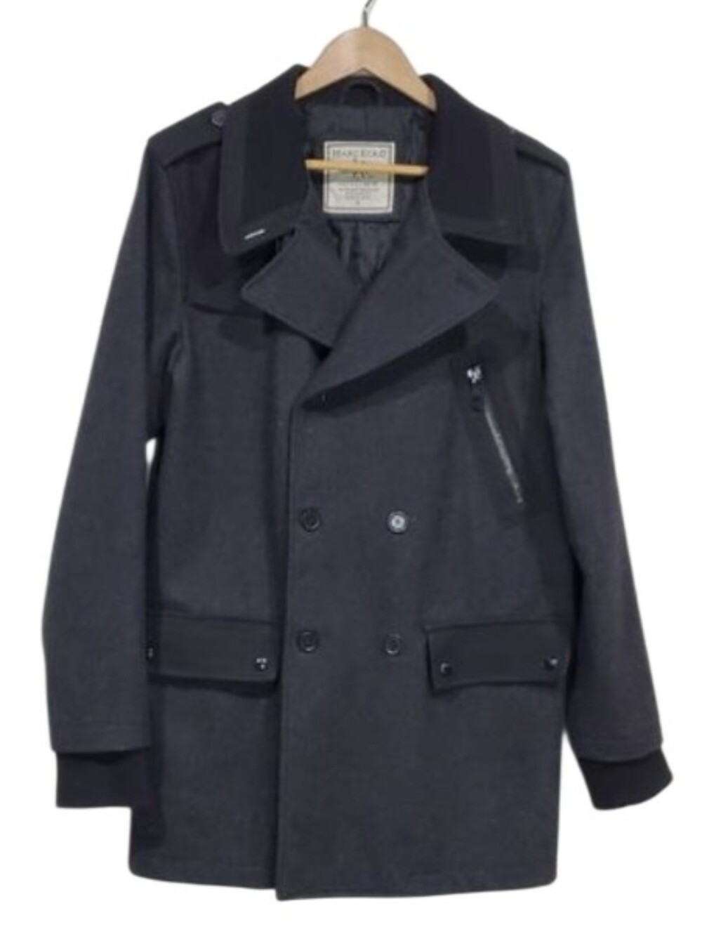 Marc Ecko Cut Sew Charcoal - Black Young Men's Peacoat Size Small